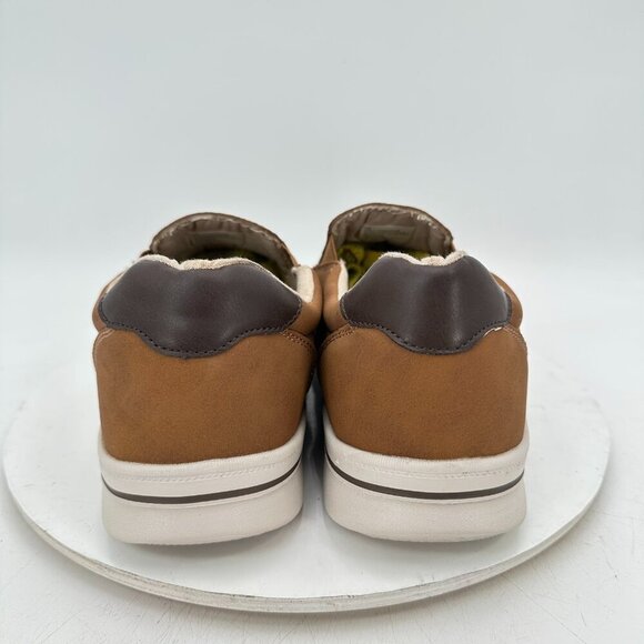 Izod Memory Foam Men Size 13M Brown Leather Elastic Pull On Casual Shoes - Picture 5 of 11